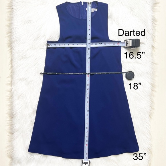 Trina Turk Royal Blue Racerback Cutout Sleeveless Mini LBD Shift Dress Size 4 - Picture 11 of 11